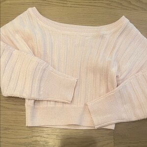 Bloch Light Pink Off-the-Shoulder Sweater